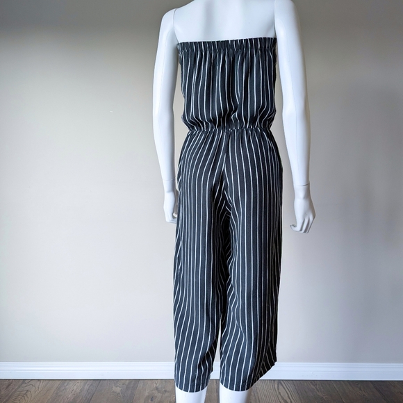 Don't Ask Why Striped Jumpsuit - Black & White - Picture 4 of 10
